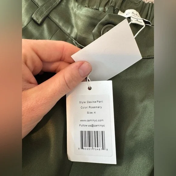 REVOLVE Cami Nyc Womens Davina Wide Leg Pant ROSEMARY SIZE 4 - Picture 7 of 8